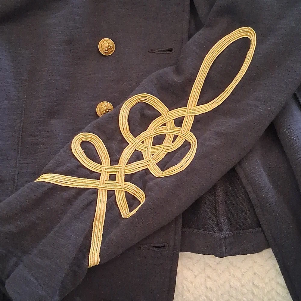Denim & Supply Ralph Lauren Dark Blue Utility Jacket with Gold Details - Picture 7 of 9